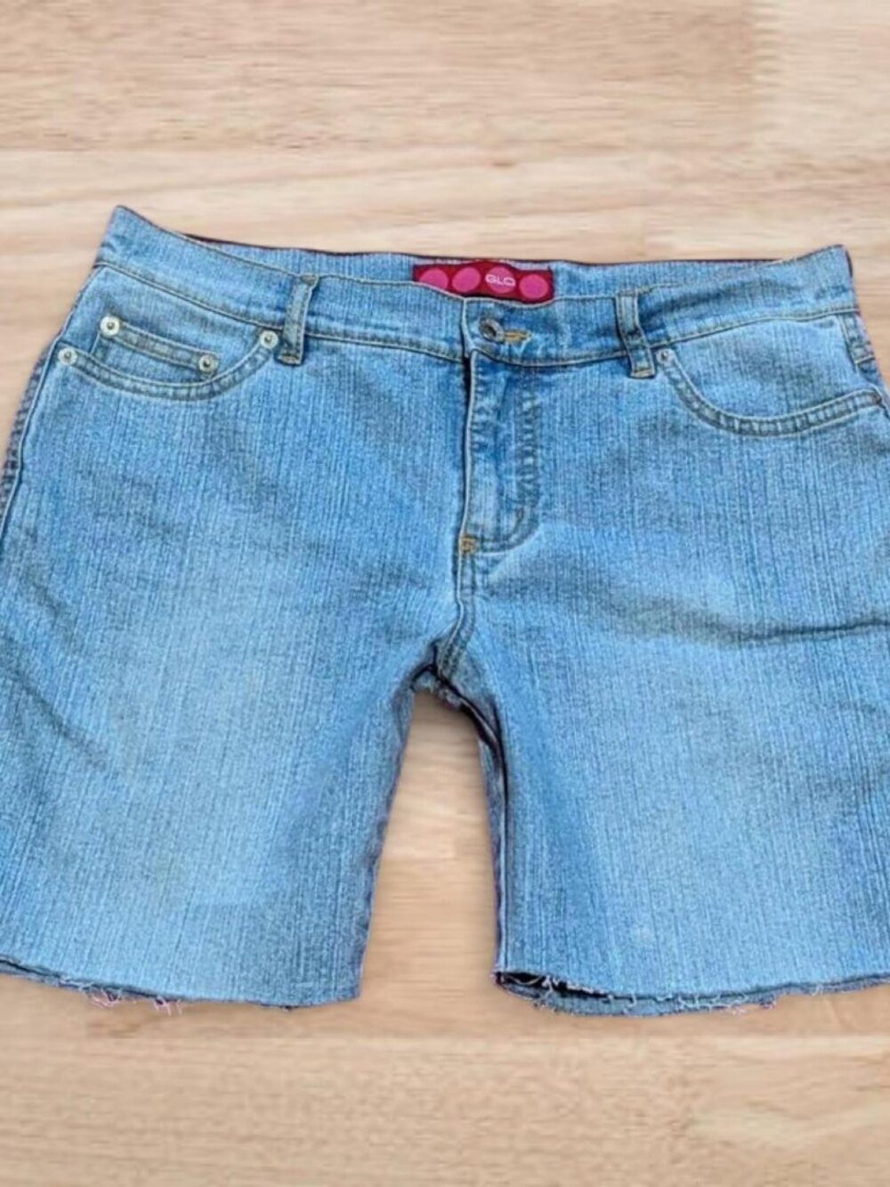 Vintage Y2K GLO Low Rise Denim Bermuda Shorts Jorts Size Junior 9